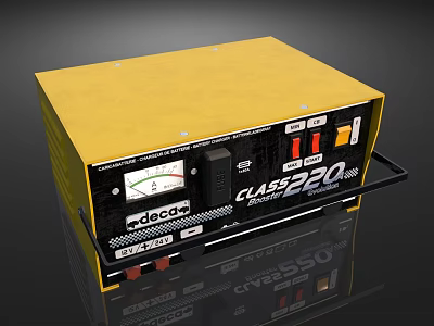 Decos CLASS 220 Yellow Electrical Device With Meter And Control Buttons 3d model