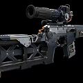 Futuristic Sci Fi Firearms With Mechanical Details And Varied Color Designs