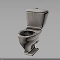 Modern Ceramic Toilet With Standard Tank And Comfortable Seat For Bathroom