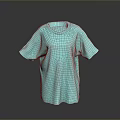Light Blue Short Sleeve T Shirt Casual Daily Wear Simple Design