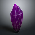 Purple Cracked Texture Polyhedral Decorative Ornament Set For Modern Home Decor