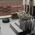 Feven Colour Big Moon Clothing Store Modern Design With Display Windows And Mannequins