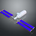 Spacecraft Equipment Design With Solar Panels And Main Body Structure 3d model