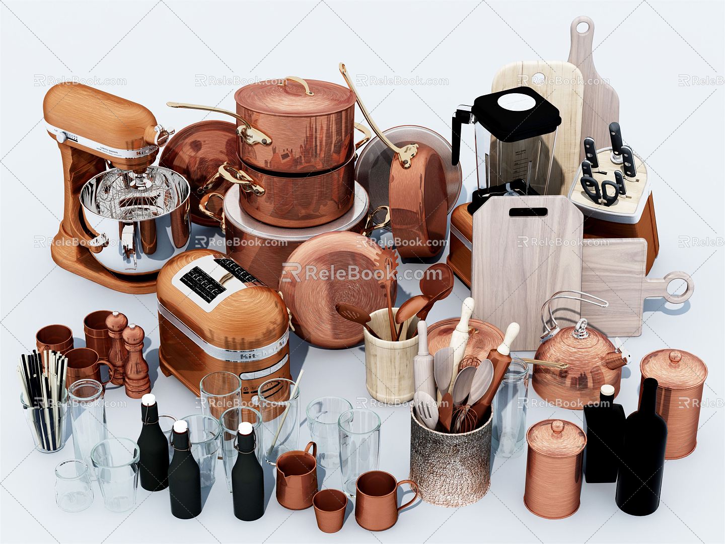 Modern Kitchenware Cookware 3d model