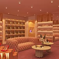 DUOHUA & VIVINER Boutique Interior Design With Purple Walls Display Shelves And Lighting