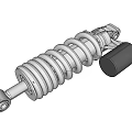 Industrial Equipment Shock Absorber With Coil Spring Metal Construction And Black Cylindrical Component