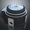 Industrial Rotary Device With Circular Structure Black Silver Housing And Multiple Holes For Machinery Use