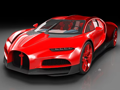 Red Super Sports Car With Sleek Aerodynamic Design And Modern Exterior 3d model