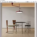 Modern Dining Table and Chair Combination 3d model