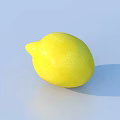 Fresh Ripe Lemons Filled in Pink Wooden Box on Light Blue Background