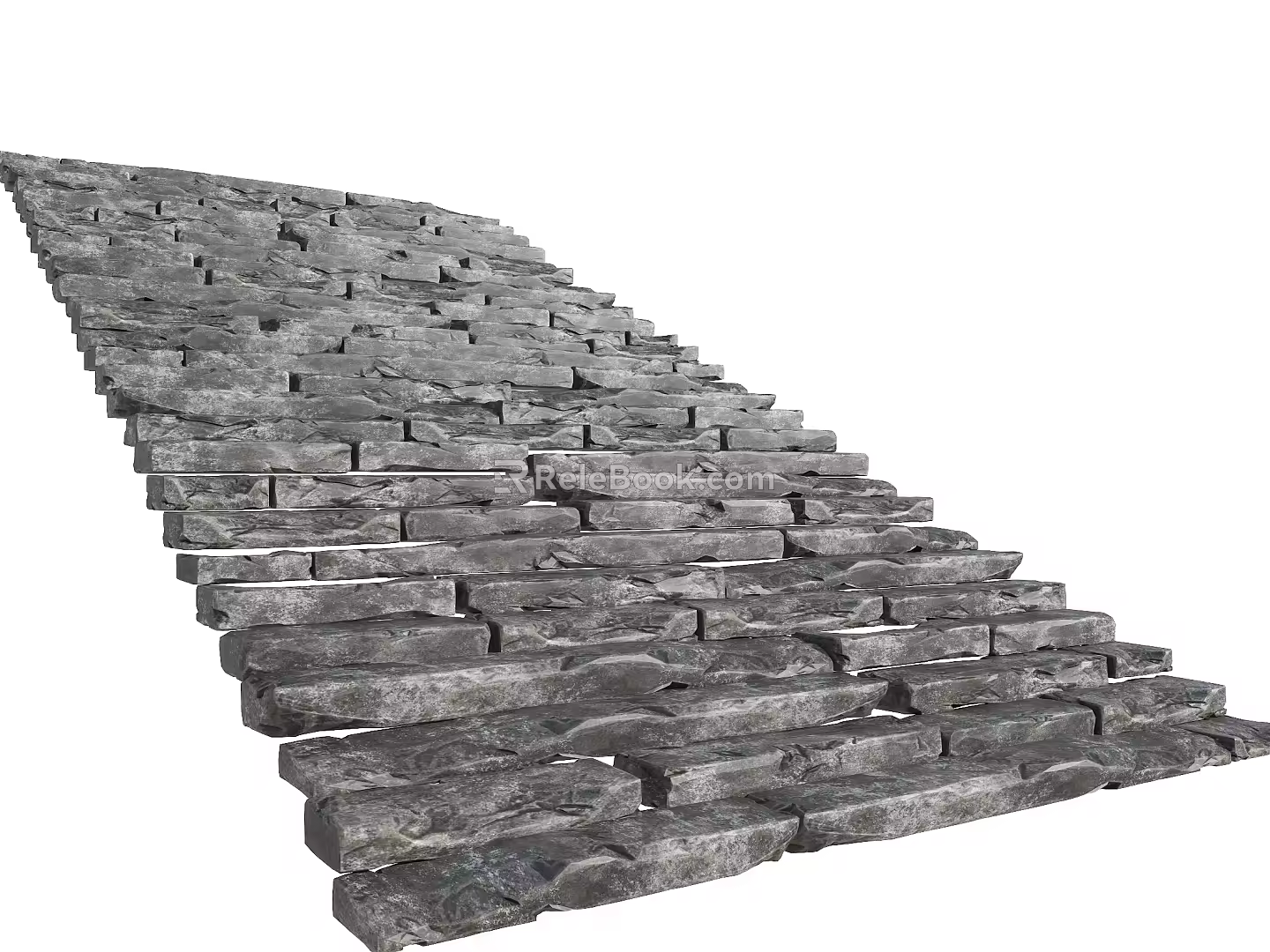 Green Slab Steps Park Steps Old Slab Steps Country Stone Steps Natural Slab Steps New Chinese Landscape Setstone Steps Stone Path 3d model