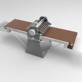 Industrial Material Handling Equipment Featuring Stainless Steel Frame And Brown Conveyor Belt
