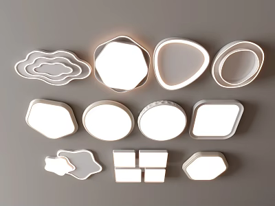 Modern Ceiling Lights With Cloud Geometric And Irregular Shapes For Interior 3d model