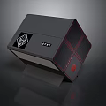 ROG SOLO Gaming PC Case with Black Red Modern Design and Ventilation Grilles