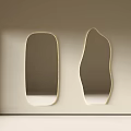 Modern Minimalist Mirror Dressed Mirror Full-length Mirror 3d model