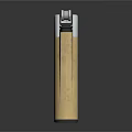 Portable Yellow Lighter with Silver Metal Top and Black Base Design