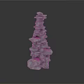 Natural Stone and Wood Stacked Tower Decorative Structure for Home Design