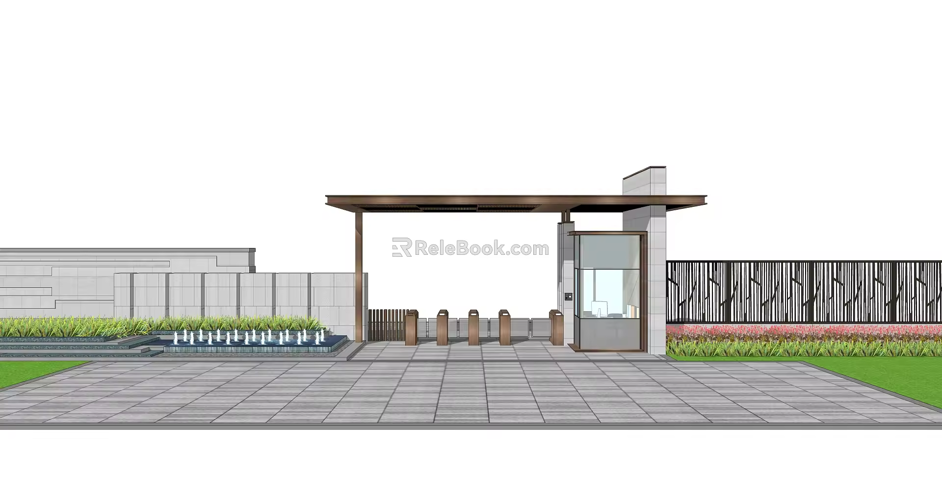 Modern Gate Entrance Gate 3d model