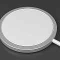 White Wireless Charger with Round Pad and USB Cable for Mobile Phones