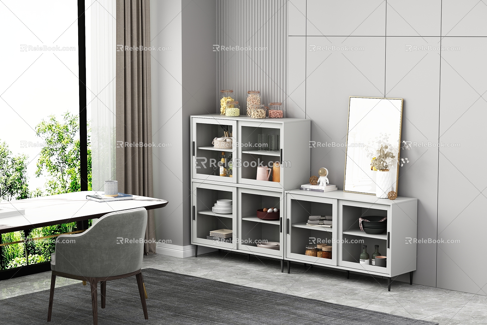 Modern Sideboard Storage Cabinet 3d model