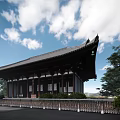 Chinese Temple Ancient Architecture Temple Gate 3d model