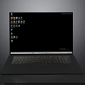 Modern Electronic Laptop With Screen Displaying Multiple Apps And Keyboard