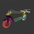 Modern Electric Scooter With Black Body Blue Accent Lines And Urban Commuting Design