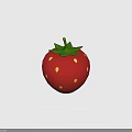 Fresh Red Strawberry With Green Leaves And Yellow Seeds For Healthy Snacks