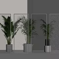 Modern glass partition glass screen Changhong glass partition 3d model