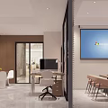 Modern Public Office Area Interior With Work Desks Office Chairs And Storage Cabinets