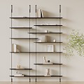 Modern Bookshelf Book Ornaments 3d model