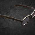 Comfortable Stylish Brown Acetate Eyeglasses Frame With Rectangular Shape For Daily Use