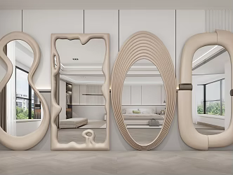 Modern full-length mirror 3d model