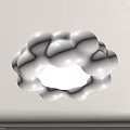 Cloud and Moon Shaped Ceiling Lights in White and Beige for Playful Kids Room Decor