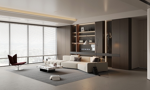 modern living room 3d model