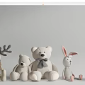 Plush Toy Ornaments Combination Toy Doll 3d model