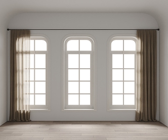 Vitra modern curtain gauze curtain window 3d model