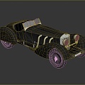 Retro sports car Mercedes Benz sports car classic car old car old car 3d model