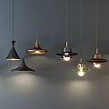 Stylish Modern Pendant Lights With Various Designs And Hanging Styles 3d model