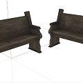 Wooden Public Chairs With Classic Design And Armrests For Outdoor Areas