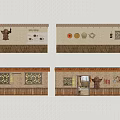 Traditional Wall Decorations With Woven Elements Windows Figure Models And Items 3d model