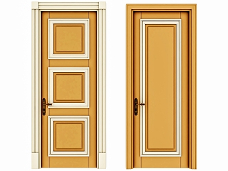 European-style swing door 3d model