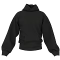 Black Stylish Oversized Hoodie With Long Sleeves And Front Pocket