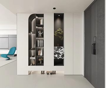 Modern Entrance Functional Entrance Decorative Entrance Shoe Cabinet 3d model