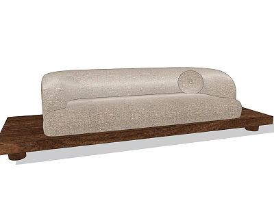 Quiet many people sofa sofa sofa three-person sofa 3d model