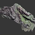 Natural Wooden Stone Raw Block With Purple Green Hues And Rough Natural Texture