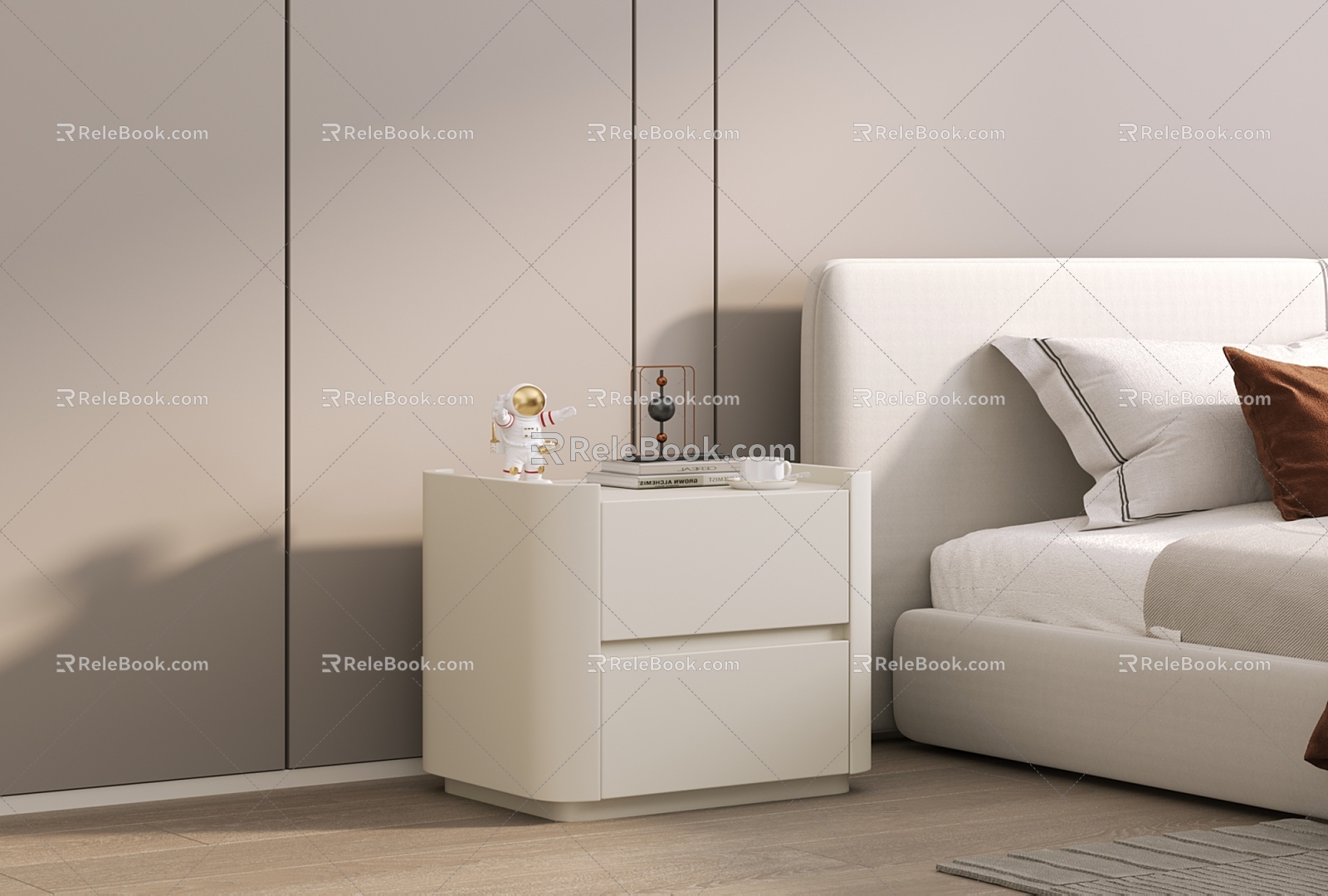 Modern bedside table 3d model