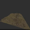 Natural Wood And Stone Mountain Landscape With Green Vegetation And Rock Textures