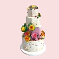 Cake Wedding Cake Scan Cake Multi-Layer Cake 3d model