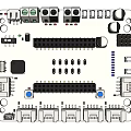 Smart Machine Circuit Board With Interface Ports Connectors And Electronic Components 3d model
